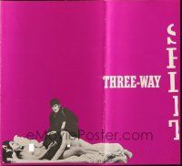 1c900 THREE-WAY SPLIT pressbook '70 sex-of-pathic killers share danger, money & women!
