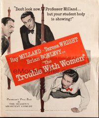 1c908 TROUBLE WITH WOMEN pressbook '46 Ray Milland, Teresa Wright, Brian Donlevy!