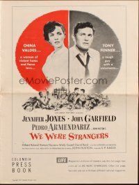 1c929 WE WERE STRANGERS pressbook '49 Jennifer Jones & John Garfield, directed by John Huston