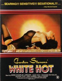 1c935 WHITE HOT pressbook '89 Carter Stevens directed, super-sexy image, Miss Charlie Latour!