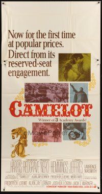 1d539 CAMELOT 3sh '68 Richard Harris as King Arthur, Vanessa Redgrave as Guenevere