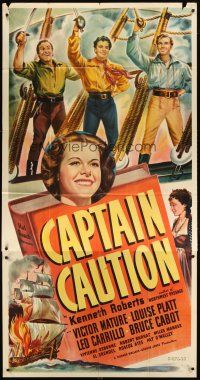 1d542 CAPTAIN CAUTION 3sh '40 Hal Roach's adapation of Kenneth Roberts greatest novel of manly men!