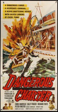 1d571 DANGEROUS CHARTER 3sh '62 a nerve-shattering voyage with death lurking at every turn!