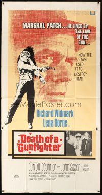 1d578 DEATH OF A GUNFIGHTER int'l 3sh '69 art of Richard Widmark, he lived by the law of the gun!