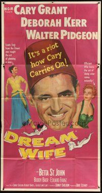 1d591 DREAM WIFE 3sh '53 great image of Cary Grant wearing fez, sexy Deborah Kerr!