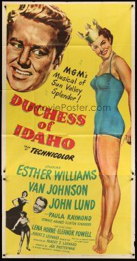 1d592 DUCHESS OF IDAHO 3sh '50 full-length sexy Esther Williams wearing swimsuit & crown!