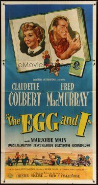 1d595 EGG & I 3sh '47 Claudette Colbert, MacMurray, first Ma & Pa Kettle, by Betty MacDonald!