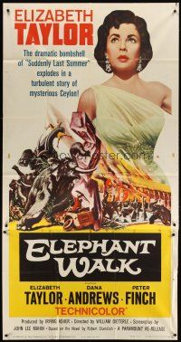 1d598 ELEPHANT WALK 3sh R60 different image of sexy Elizabeth Taylor in India!