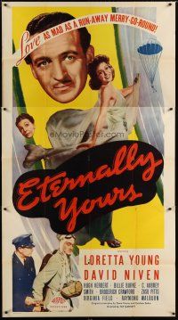 1d601 ETERNALLY YOURS 3sh R40s sexy Loretta Young & David Niven want old fashioned love!