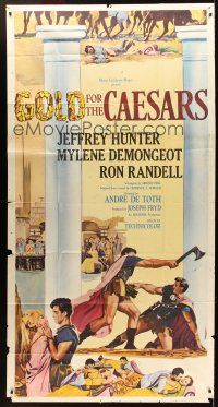 1d635 GOLD FOR THE CAESARS int'l 3sh '64 Jeffrey Hunter, Mylene Demongeot, Oro Per I Cesari