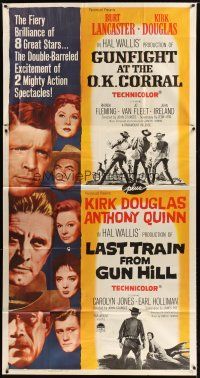 1d647 GUNFIGHT AT THE OK CORRAL/LAST TRAIN FROM GUN HILL 3sh '63 double-barreled excitement!