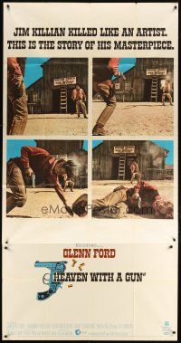 1d663 HEAVEN WITH A GUN 3sh '69 Glenn Ford kills like an artist and this is his masterpiece!