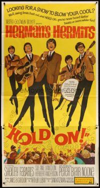 1d673 HOLD ON 3sh '66 rock & roll, great full-length image of Herman's Hermits performing!