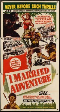 1d686 I MARRIED ADVENTURE 3sh R40s Osa Johnson finds cannibals in Africa, cool artwork!