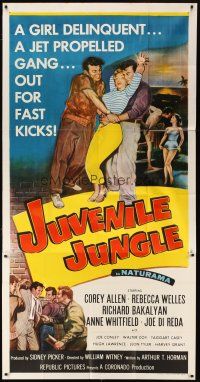 1d711 JUVENILE JUNGLE 3sh '58 a girl delinquent & a jet propelled gang out for fast kicks!