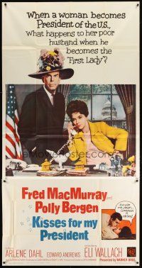 1d715 KISSES FOR MY PRESIDENT 3sh '64 Fred MacMurray, Polly Bergen, is America prepared!