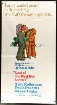 1d721 LAST OF THE RED HOT LOVERS int'l 3sh '72 Alan Arkin got women in the worst way, by Neil Simon!