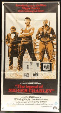 1d730 LEGEND OF NIGGER CHARLEY 3sh '72 slave to outlaw Fred Williamson ain't running no more!
