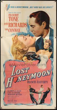 1d742 LOST HONEYMOON 3sh '47 Franchot Tone returns from WWII w/amnesia and a forgotten wife & kids!