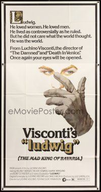 1d747 LUDWIG 3sh '73 Luchino Visconti, artwork of Helmut Berger as the Mad King of Bavaria!