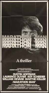 1d765 MARATHON MAN int'l 3sh '76 cool image of Dustin Hoffman, John Schlesinger classic thriller!