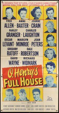 1d805 O HENRY'S FULL HOUSE 3sh '52 Fred Allen, Anne Baxter, Jeanne Crain & young Marilyn Monroe!