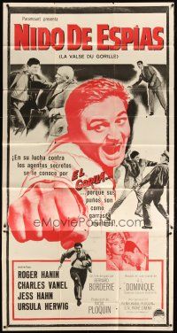 1d815 OPERATION TOP SECRET Spanish/U.S. 3sh '59 cool French spy movie starring Charles Vanel!