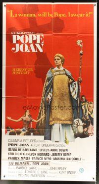 1d837 POPE JOAN 3sh '72 Liv Ullmann, Olivia De Havilland, Lesley-Anne Down, Trevor Howard