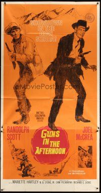 1d858 RIDE THE HIGH COUNTRY int'l 3sh '62 Randolph Scott, McCrea, Hartley, Guns in the Afternoon!