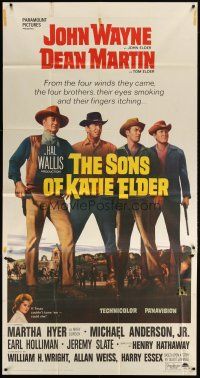 1d898 SONS OF KATIE ELDER 3sh '65 Martha Hyer, great line up of John Wayne, Dean Martin & more!
