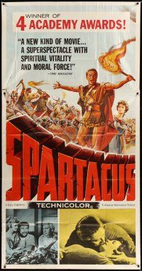 1d900 SPARTACUS 3sh '60 classic Stanley Kubrick & Kirk Douglas epic, cool gladiator artwork!
