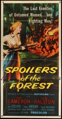 1d902 SPOILERS OF THE FOREST 3sh '57 Vera Ralston in the last frontier of untamed women!