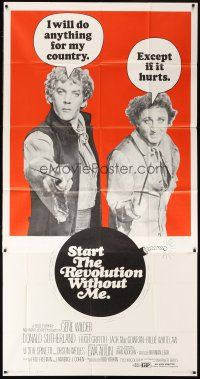 1d906 START THE REVOLUTION WITHOUT ME 3sh '70 wacky image of Gene Wilder & Donald Sutherland!