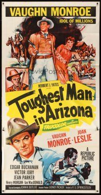 1d940 TOUGHEST MAN IN ARIZONA 3sh '52 artwork of Vaughn Monroe, Idol of Millions & Joan Leslie!