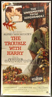 1d947 TROUBLE WITH HARRY 3sh '55 Alfred Hitchcock, Edmund Gwenn, John Forsythe & Shirley MacLaine!