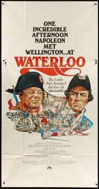 1d972 WATERLOO 3sh '70 great art of Rod Steiger as Napoleon Bonaparte & Christopher Plummer!
