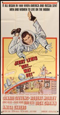 1d973 WAY WAY OUT 3sh '66 astronaut Jerry Lewis sent to live on the moon in 1989!