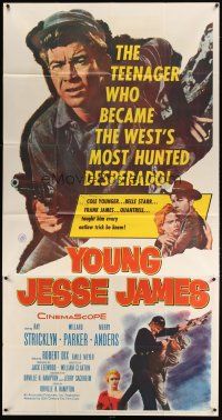 1d995 YOUNG JESSE JAMES 3sh '60 the teenager who became the West's most hunted desperado!