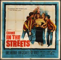 1d161 CRIME IN THE STREETS 6sh '56 directed by Don Siegel, Sal Mineo & 1st John Cassavetes!