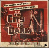 1d162 CRIME WAVE int'l 6sh '53 Kirk & ex-con Nelson hide from Sterling Hayden, The City Is Dark!