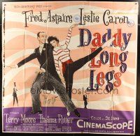 1d163 DADDY LONG LEGS 6sh '55 wonderful art of Fred Astaire in tux dancing with Leslie Caron!