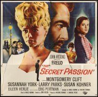 1d176 FREUD 6sh '63 John Huston directed, Montgomery Clift, Susannah York, The Secret Passion!
