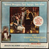 1d185 HELEN MORGAN STORY 6sh '57 Paul Newman loves pianist Ann Blyth, her songs, and her sins!