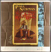1d203 LIFE & TIMES OF JUDGE ROY BEAN 6sh '72 John Huston, art of Paul Newman by Richard Amsel!