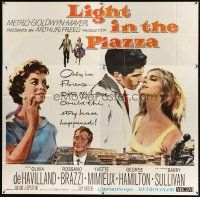 1d204 LIGHT IN THE PIAZZA 6sh '61 De Havilland, Yvette Mimieux, Rossano Brazzi & George Hamilton!