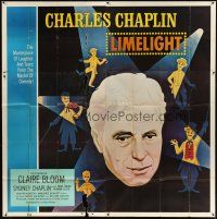 1d205 LIMELIGHT 6sh R60s great artwork of aging Charlie Chaplin with tiny Chaplins!