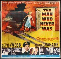1d212 MAN WHO NEVER WAS 6sh '56 Clifton Webb, Gloria Grahame, strangest military hoax of WWII!