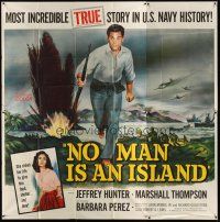1d225 NO MAN IS AN ISLAND 6sh '62 U.S. Navy sailor Jeffrey Hunter fought in Guam by himself!