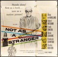 1d226 NOT AS A STRANGER 6sh '55 doctor Robert Mitchum, Olivia De Havilland, Frank Sinatra