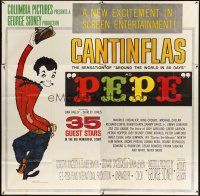 1d232 PEPE 6sh '60 cool art of Cantinflas, 35 all-star cast members!